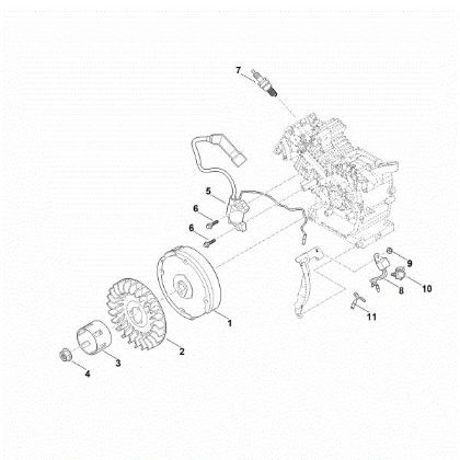 Picture of I - Ignition system, flywheel EHC 605.0 (EHC605-0002)