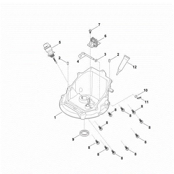 Picture of J - Governor gear, oil pan EVC 200.2 (EVC200-0003)