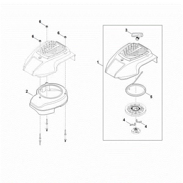Picture of K - Starting system, fan housing EVC 200.2 (EVC200-0003)