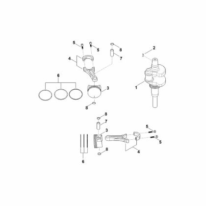 Picture of F - Crankshaft, piston EVC 7000.0 (EVC7000-0001)