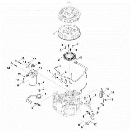 Picture of D - Ignition system, starter, flywheel EVC 8000.0 (EVC8000-0001)