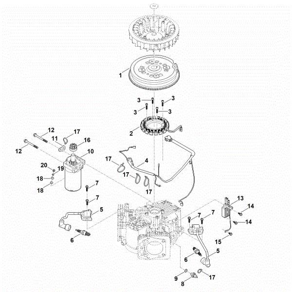 Picture of D - Ignition system, starter, flywheel EVC 8000.0 (EVC8000-0001)