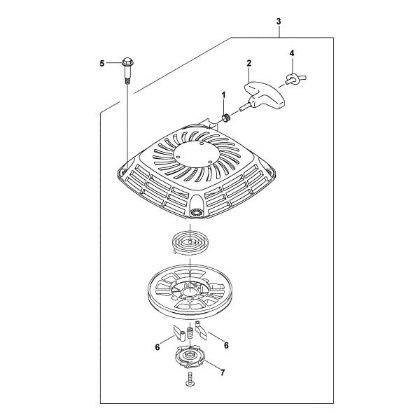 Picture of L - Fan cover with rewind starter FJ180V-AM58