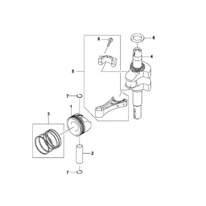 Picture of C - Piston/ Crankshaft FJ180V-AM80