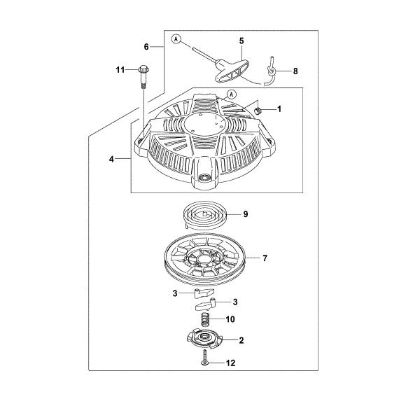 Picture of L - Fan cover with rewind starter FJ180V-AM93