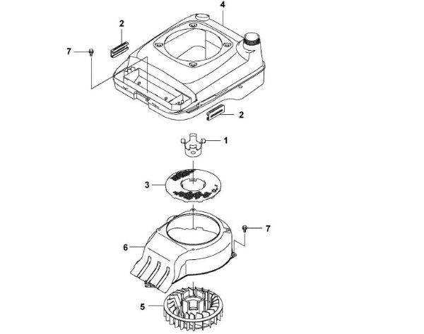 Picture of F - Cover/ Fan wheel FJ180V-BS51