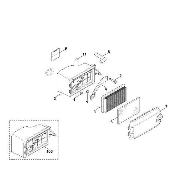 Picture of B - Air filter XT-675 (XT675-2046)