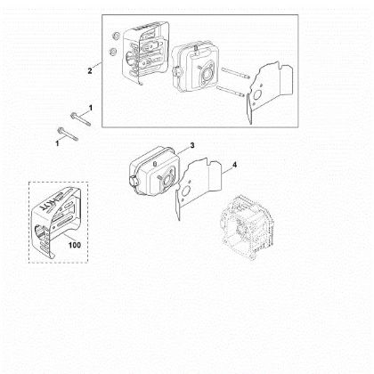 Picture of F - Exhaust XT-675 (XT675-3052)