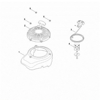 Picture of L - Fan cover, starter device XT-675 (XT675-3069)