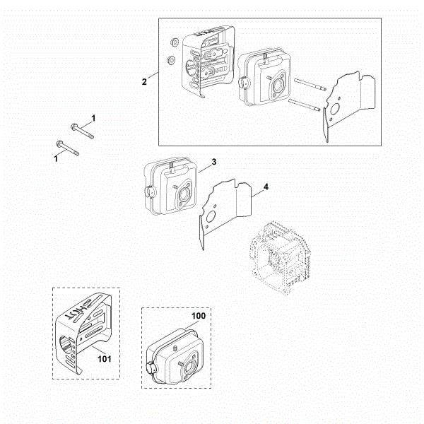 Picture of F - Exhaust XT-675 (XT675-3109)