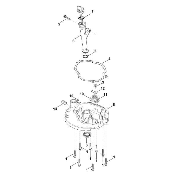 Picture of K - Lubrication system, oil pan XT-800 (XT800-0032)
