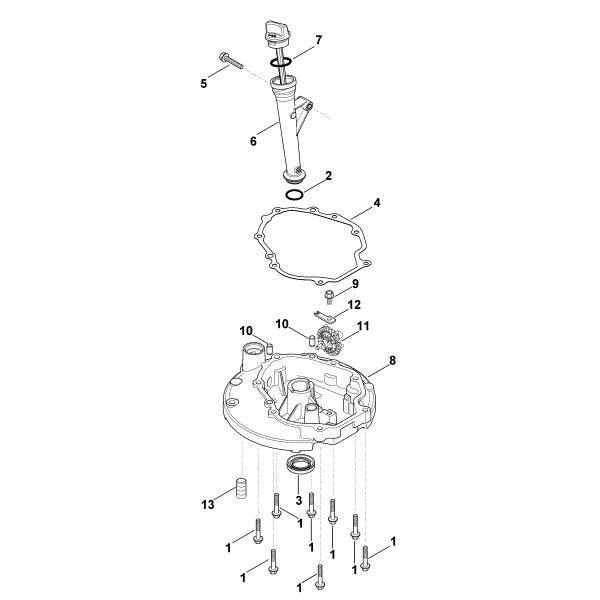Picture of K - Lubrication system, oil pan XT-800 (XT800-0036)