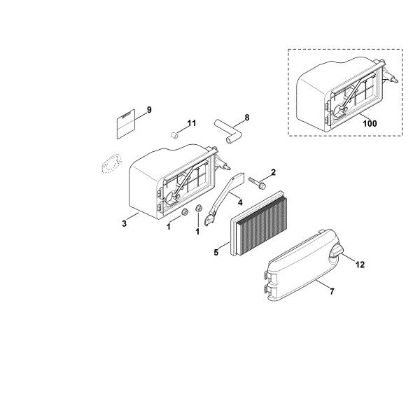 Picture of B - Air filter XT-800 (XT800-3089)