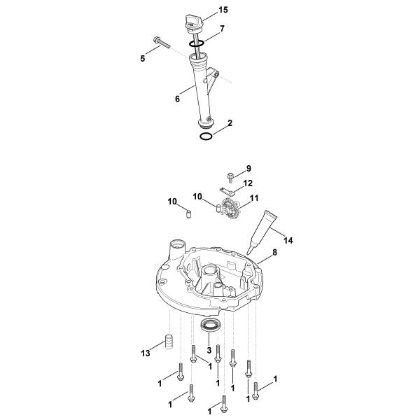 Picture of K - Lubrication system, oil pan XT-800 (XT800-3089)
