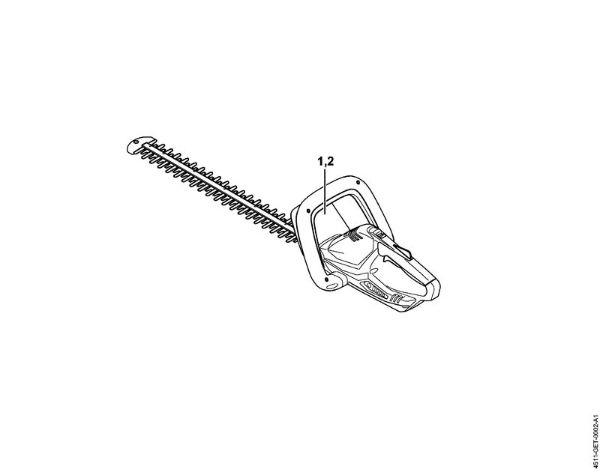 Serial number Cordless hedge trimmers (HSA) HSA 45 Cordless hedge trimmer, 500mm/20 Stihl