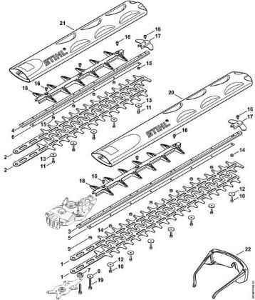 Cutter bar Cordless hedge trimmers (HSA) HSA 86 Stihl