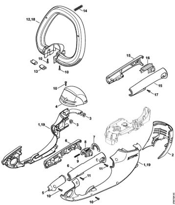 Motor housing Electric hedge trimmers (HSE) HSE 81 Stihl