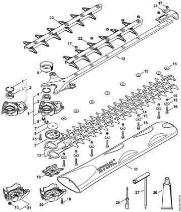 Gear head, Cutter bar HS 56 C-E Hedge trimmers (HS) HS 56 C-E Stihl
