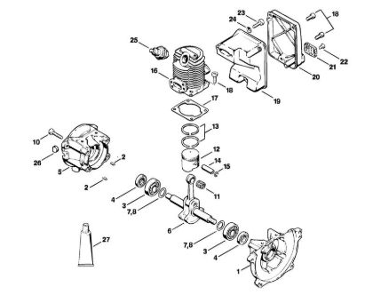 Crankcase, Cylinder Hedge trimmers (HS) HS 61 Stihl