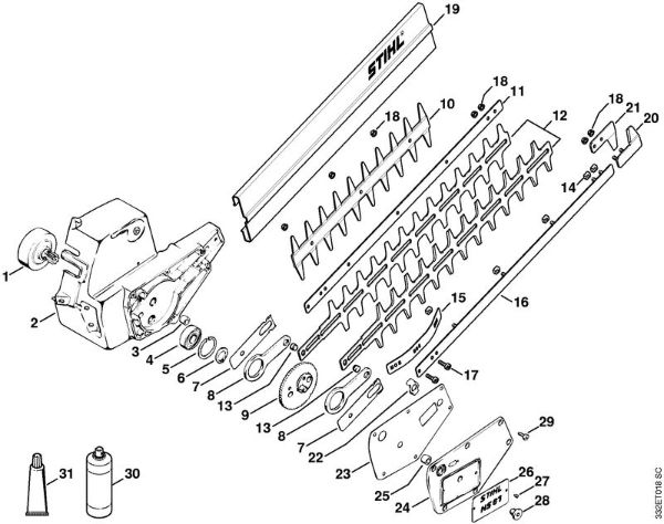 Gearbox HS 61, Cutter bar HS 61 Hedge trimmers (HS) HS 61 Stihl