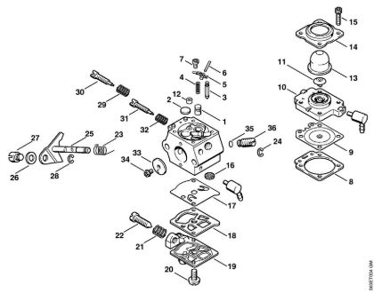 Carburetor WT-264 Hedge trimmers (HS) HS 74 Stihl
