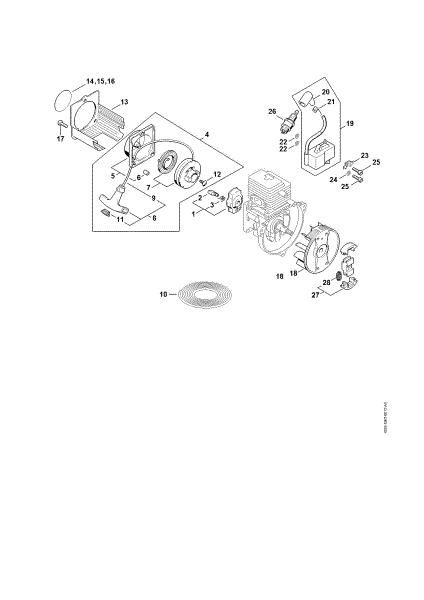 Picture of Rewind starter, Ignition system HS 80