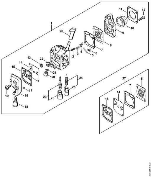 Carburetor C1Q-S292 (40.2018) Hedge trimmers (HS) HS 82 T Stihl