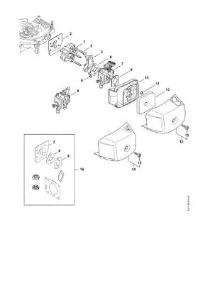 Picture of Spacer flange, Air filter HS 82 T