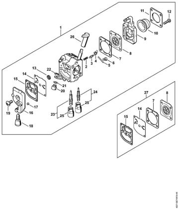 Carburetor C1Q-S292 (41.2018) Hedge trimmers (HS) HS 87 R Stihl