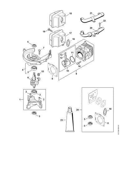 Picture of Crankcase, Cylinder HS 87 R