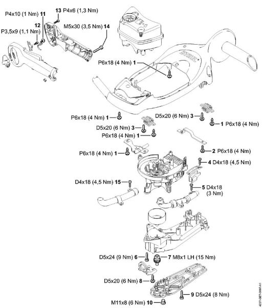 Tightening torques Hedge trimmers (HS) HS 87 R Stihl