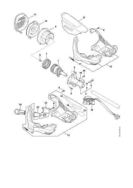 Picture of Electric motor, Motor housing KMA 130 R