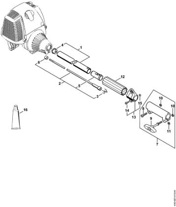 Drive tube assembly KM 100 R KombiEngines (KM) KM 100 R Stihl