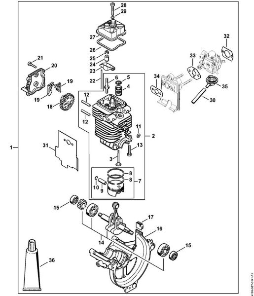 Engine à˜ 40 mm KombiEngines (KM) KM 100 R Stihl