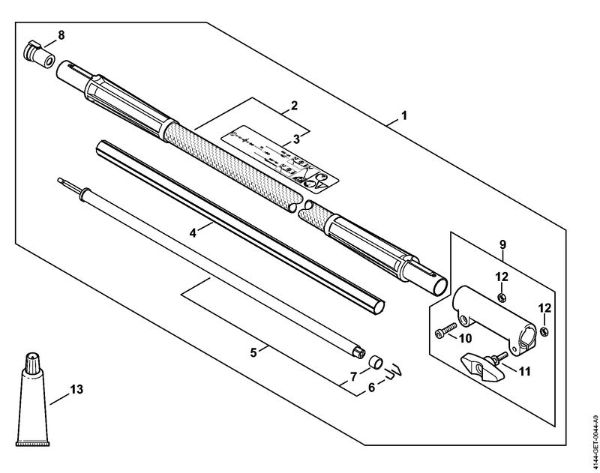 Carbon Drive tube extension 1 m HT-KM, HL-KM KombiEngines (KM) KM 111 R Stihl