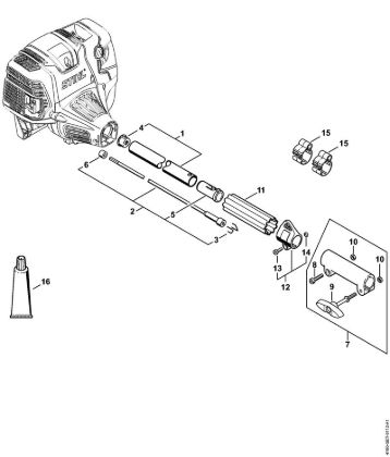Drive tube assembly KombiEngines (KM) KM 111 R Stihl