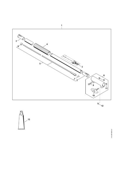 Picture of Drive tube extension 1 m HT-KM KM 111 R