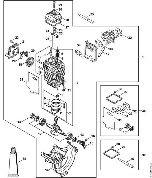 Engine à˜ 40 mm KombiEngines (KM) KM 111 R Stihl