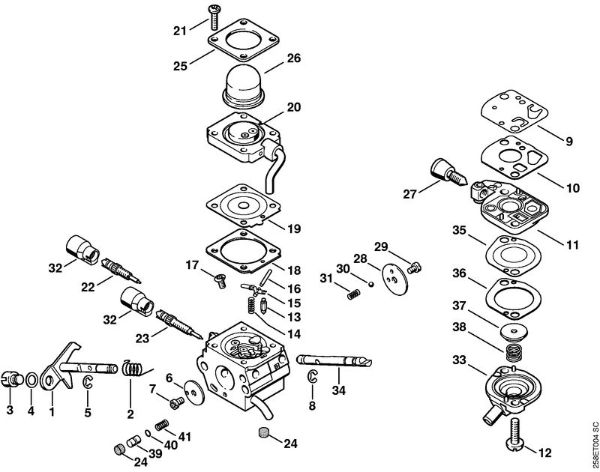 Carburetor C1Q-S98 (44.2008) KombiEngines (KM) KM 130 Stihl