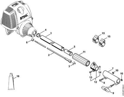 Drive tube assembly KombiEngines (KM) KM 130 Stihl