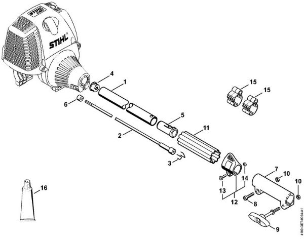 Drive tube assembly KombiEngines (KM) KM 130 Stihl