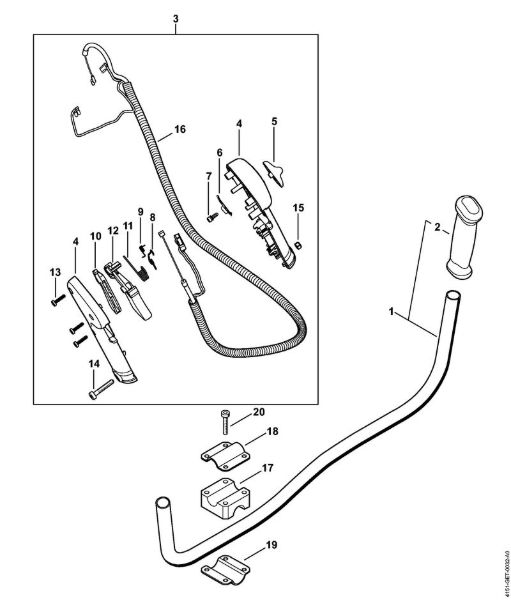 Bike handle KombiEngines (KM) KM 235.0 Stihl