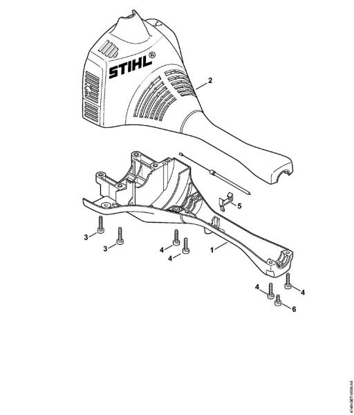 Engine housing (Bike handle) KM 55 C-E KombiEngines (KM) KM 55 C-E Stihl