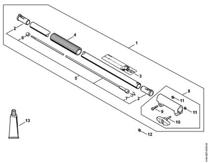 Drive tube extension 1 m HT-KM KombiEngines (KM) KM 55 RC-E Stihl