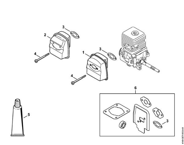 Muffler KombiEngines (KM) KM 55 RC-E Stihl