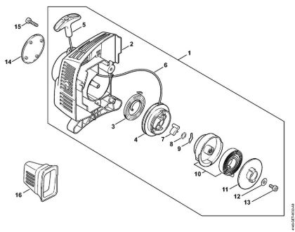 Rewind starter ErgoStart/Easy2Start KombiEngines (KM) KM 55 RC-E Stihl
