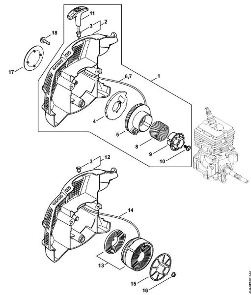 Rewind starter KM 56 C KombiEngines (KM) KM 56 RC-E Stihl