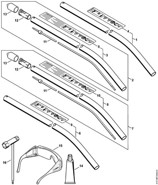FCB-KM Drive tube assembly KombiTools (-KM) FCB-KM - 4137 Stihl