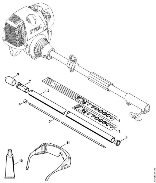 Drive tube assembly KombiTools (-KM) FS-KM - 4140 Stihl