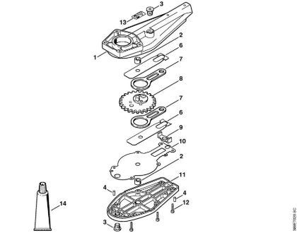 Blade drive gear 0°, 30°, 0° - 90° (24.2005) KombiTools (-KM) HL-KM 0° - 90° Stihl